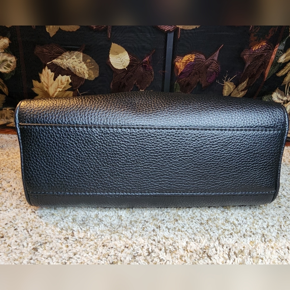 New Kate Spade New York Grant Park Hadlen Black pebble leather satchel purse - Picture 12 of 16